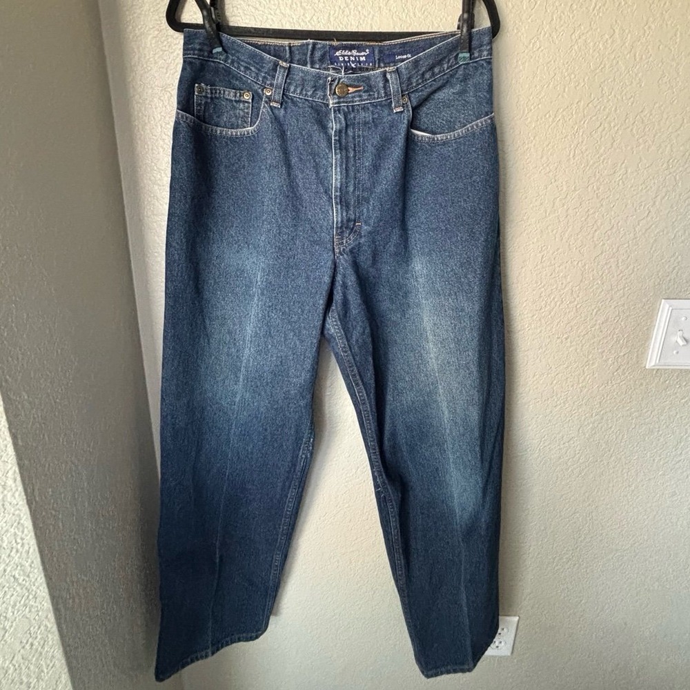 Eddie Bauer Loose-Fit‎ Mens Jeans Blue Denim Size 35x32 - Picture 9 of 12